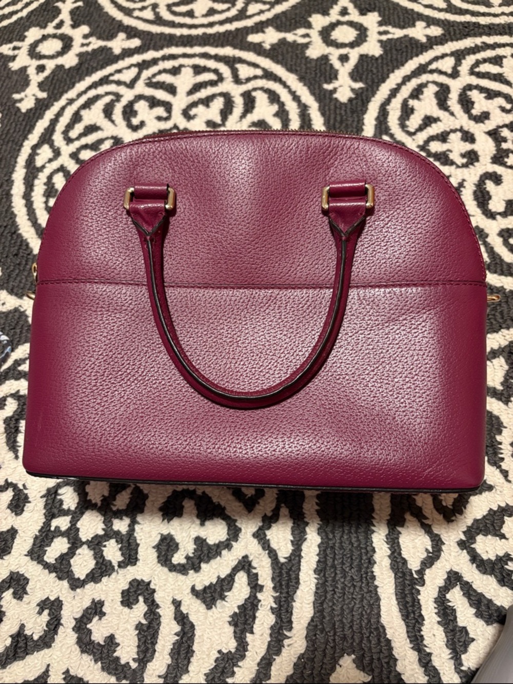 kate spade Pebbled Dome Satchel in Burgundy - Picture 2 of 4